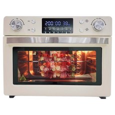 DAEWOO APPLIANCE 大容量全不鏽鋼烤箱型氣炸鍋 30L, 象牙白, DEC-D621