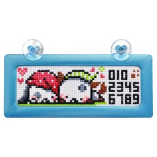 Blingbling 鑽石畫愛心車牌停車牌串珠DIY套組, 狗狗 + 天空藍, 1個