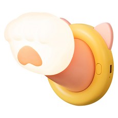 aibo 磁吸拍拍小夜燈 招財貓爪 USB充電 三段光 定時, 白色