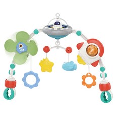 Kindergo 幼兒用Galaxy音樂燈嬰兒車安撫玩具, 1個, 混合色