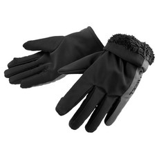 Wind Protective 風之守護 機車騎士 防水保暖觸控露指手套, 黑色