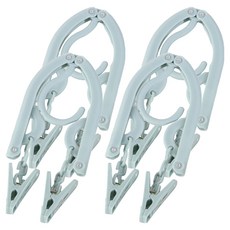 日常Point 折疊式多功能旅行用衣架, 藍色, 4個