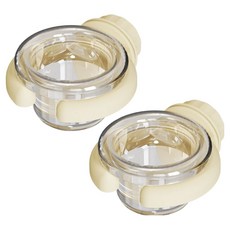 딩동펫 앵무새 파스텔 새장 걸이형 모이통 라운드, 크림옐로우, 2개