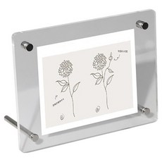 I Love Home 壓克力透明簡潔圓形相框, 1個, 透明