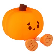 aibo LED拍拍夜燈 療癒系南瓜 USB充電式, 橘色