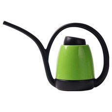 Morningscent 流線型塑膠園藝曲線纖細裝飾澆水壺, 1個, 綠色