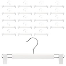 日常重點 防滑裙褲衣架, 白色, 20個