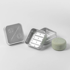 Kiddo Earth 雙層瀝水旅行皂盒, 1個, 銀色