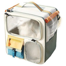 外出便攜貓咪背包 外出拉桿包, 米綠包, 1個