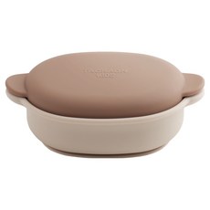 TACKAON 嬰兒副食品矽膠吸盤碗, 1個, 單品, 棕色