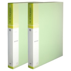 마이다스 클리어화일 인덱스 케이스 A4 80매, 연두색, 2개