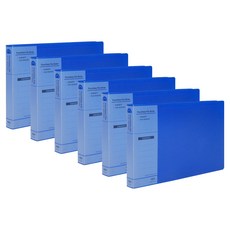 Hyunpung PP稅務文件夾 UV印刷 A5, 藍色, 6個