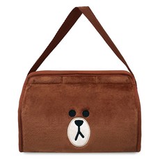 LINE FRIENDS FACE 兩用面紙盒護套 台灣製, 1個, 熊大BROWN