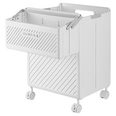 soonZAM 可折疊多用途手提收納籃組, 白色