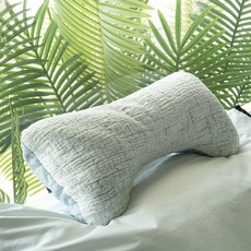 熟睡預感 晴朗 頸椎貼合 熟睡蕎麥枕, 白灰色, 1個