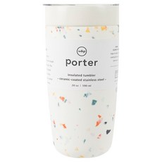 W&P 保溫保冷桌上型隨行杯, 1個, 水磨石奶油色, 600ml