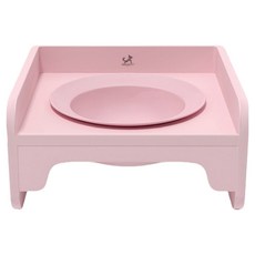 DING DONG PET 寵物時尚方形陶瓷餐具, 1個, 粉紅色