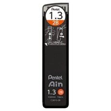 Pentel 飛龍文具 Ain Pentel 自動鉛筆芯 2B C2813, 10個, 1.3mm