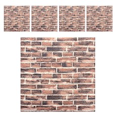 WE CHAMP 3D立體磚紋隔音棉防撞貼 WTB-499 5張, 紅磚