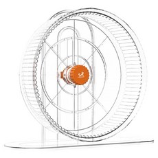 DING DONG PET 倉鼠高度可調靜音跑步滾輪 倉鼠滾輪 M, 1個, 透明