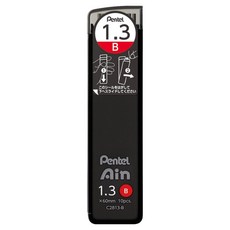 Pentel 飛龍文具 Ain Pentel 自動鉛筆芯 B C2813, 10個, 1.3mm