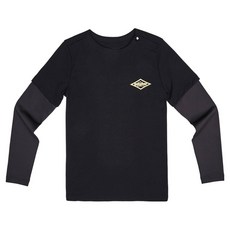 QUIKSILVER 男童藍色短袖層次防曬上衣 KD21BR224SEA