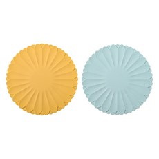 花朵矽膠隔熱墊 30cm, 顏色隨機, 2個