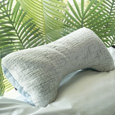 Sarang Yegam 晴朗 頸椎貼合 熟睡 碎乳膠枕頭, 白灰色, 1個