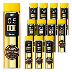 Pentel 飛龍文具 Ain Pentel 飛龍 璀璨金 Stein 自動鉛筆芯 HB C275X-HB, 0.5mm, 12個