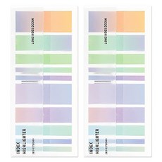 모하코 하이라이터 플래그 롱인덱스 믹스B, 2개, 200개입