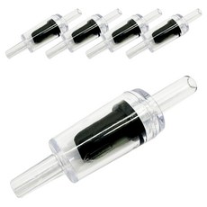 아쿠아테라 수족관 에어펌프 역류방지기 에어호스용 블랙, 5개