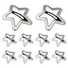 時尚潮流 多款鏡面PU BB夾 休閒y2k時尚髮夾 10入