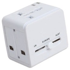 DTAudio 萬國旅行充 USB 1500W功率 三孔輸出, 白色, 1個