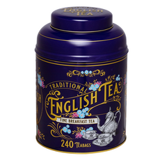 NEW ENGLISH TEAS 英式復古維多利亞豪華茶罐 混合英式早餐茶包 皇家紫, 2g, 1罐, 240包