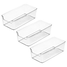 리빙킹 아크릴 화장품 다용도 정리함 M, 투명, 3개