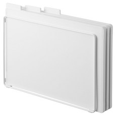 Yamazaki 山崎 tower抗菌砧板組/薄砧板/廚房砧板/料理必備/廚房用具 3件組 附支架 白色, 1組