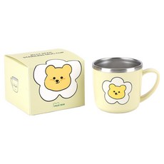 데일리라이크 젤리 베어 스텐 머그컵 260ml 젤리 플라워, 혼합색상, 1개