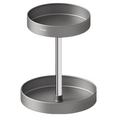 ecoco 意可可 雙層太空鋁旋轉盤, 槍灰色, 1個