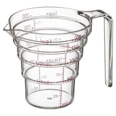 Yamazaki 山崎 一目瞭然層階式量杯/料理用具/烹調用具/烘焙用具/量匙量杯 200ml, 透明色, 1個