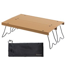 브리즈문 알로이 초경량 폴딩 보조 백패킹 미니 캠핑 테이블, 탄 베이지
