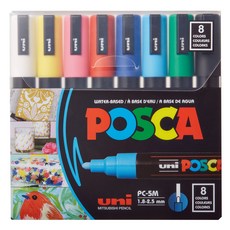 POSCA 粗字用 PC-5M, 1個, 8 種顏色