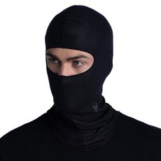 西班牙 BUFF 超彈性巴拉克拉法帽, Solid Black, 1個
