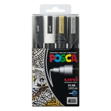 POSCA 粗字用 PC-5M, 1個, 4 種顏色