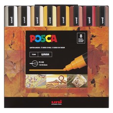 유니 포스카 굵은 글씨용 PC-5M 웜컬러, 1개, 8색