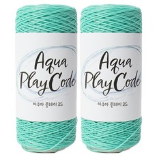 yarna 아쿠아 플레이 코드 뜨개실 50g, 3 민트, 2개 3 민트, 2개