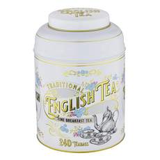 NEW ENGLISH TEAS 英式復古維多利亞豪華茶罐 混合英式早餐茶包 象牙白, 2g, 1罐, 240包