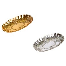 PDS家居裝飾精緻飾品托盤2件組, 金色, 銀色