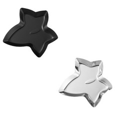 PDS家居裝飾 簡約葉子飾品托盤 2件組, 黑色, 銀色