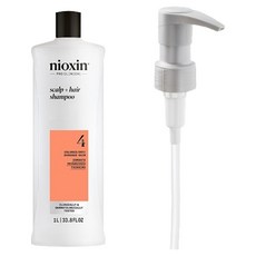 NIOXIN 耐奧森 頭皮+秀髮洗髮精 1L No.4 +壓頭 1kg 1L 1入, 1個