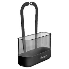 簡約美型水槽菜瓜布瀝水掛籃 卡扣隨機 大, 槍灰色, 1個